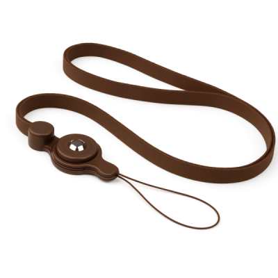 "Pattern" Brown lanyard (pendant) - phone strap / Priedai.lt