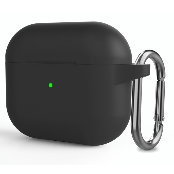 "Carabiner" Silicone Earphone Case - Black (AirPods 3)