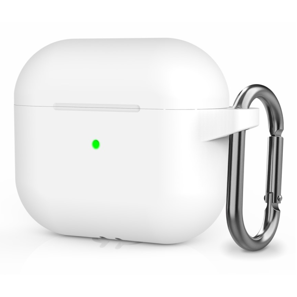 "Carabiner" Silicone Earphone Case - white (AirPods 3)