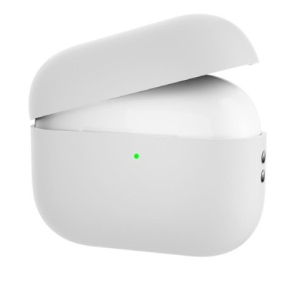 AirPods Pro 2 silicone white headphone case | Priedai.LT
