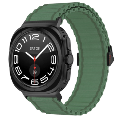 "KALEBOL" smart watch Samsung Galaxy Watch Ultra 47mm fabric green bracelet | Priedai.lt