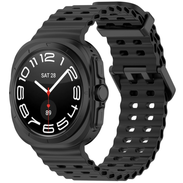 Smartwatch hard silicone (TPU) bracelet - black (Galaxy Watch Ultra 47mm)