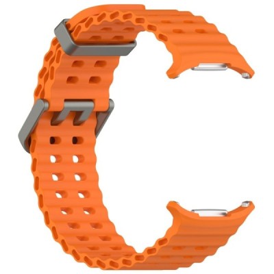 Samsung Galaxy Watch Ultra 47mm hard silicone (TPU) orange bracelet | Priedai.lt