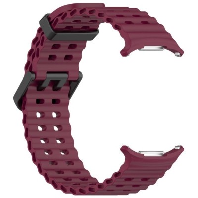 Samsung Galaxy Watch Ultra 47mm hard silicone (TPU) burgundy bracelet | Priedai.lt