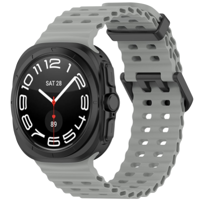 Samsung Galaxy Watch Ultra 47mm hard silicone (TPU) Gray bracelet | Priedai.lt