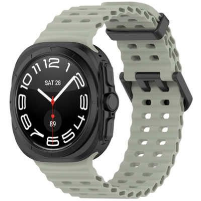 Samsung Galaxy Watch Ultra 47mm hard silicone (TPU) green bracelet | Priedai.lt
