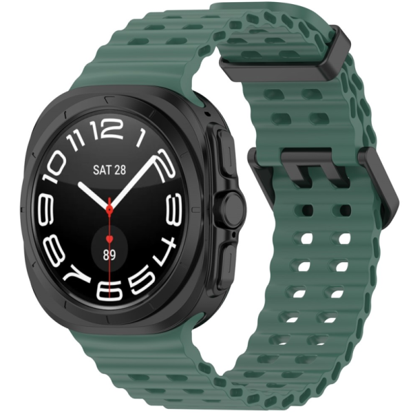 Smartwatch hard silicone (TPU) bracelet - dark green (Galaxy Watch Ultra 47mm)