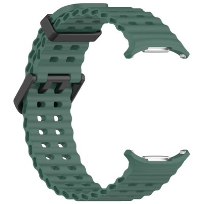 Samsung Galaxy Watch Ultra 47mm hard silicone (TPU) dark green bracelet | Priedai.lt