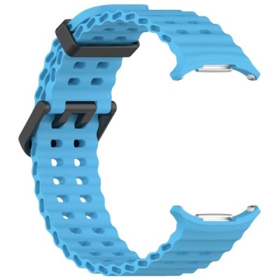 Samsung Galaxy Watch Ultra 47mm hard silicone (TPU) light blue bracelet | Priedai.lt