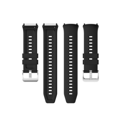 Huawei Watch GT 2e hard silicone (TPU) black bracelet | Priedai.lt