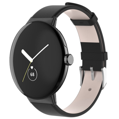 Leather smart watch Google Pixel Watch 3 41mm / Watch 2 / Pixel leather black bracelet | Priedai.lt