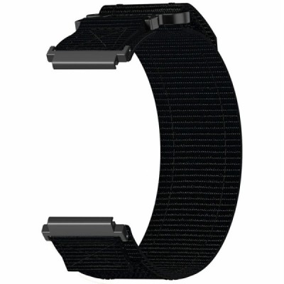 "Strap" smart watch Samsung Galaxy Watch FE 40mm / Watch7 44mm / 40mm Loop fabric black bracelet | Priedai.lt