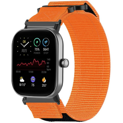 "Strap" smart watch Samsung Galaxy Watch FE 40mm / Watch7 44mm / 40mm Loop fabric orange bracelet | Priedai.lt