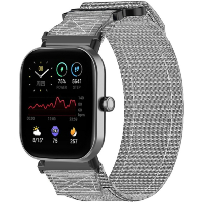 "Strap" smart watch Samsung Galaxy Watch FE 40mm / Watch7 44mm / 40mm Loop fabric Gray bracelet | Priedai.lt