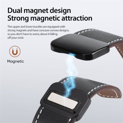 "DUX DUCIS" Leather smartwatch Samsung Galaxy Watch Ultra 47mm leather black strap | Priedai.lt
