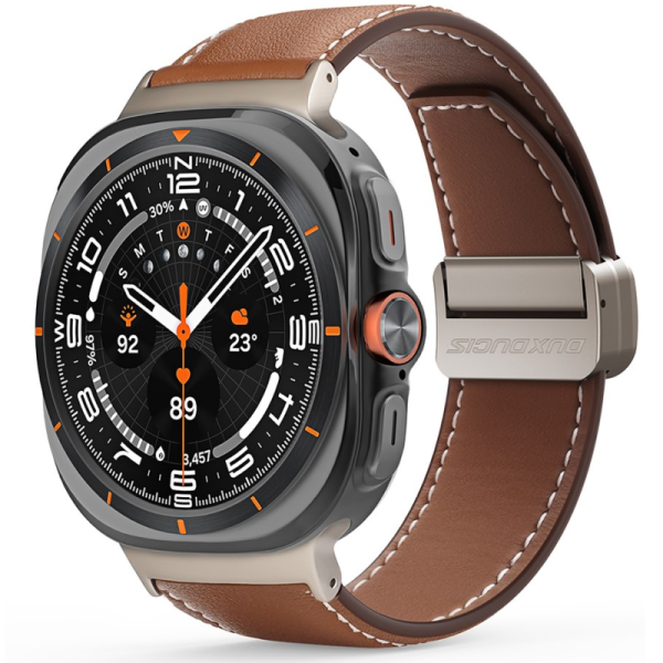 DUX DUCIS Smartwatch Leather Strap - Brown (Galaxy Watch Ultra 47mm)