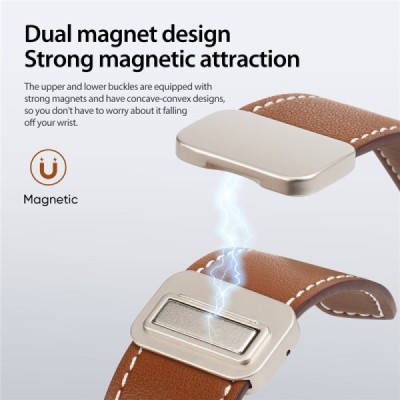 "DUX DUCIS" Leather smartwatch Samsung Galaxy Watch Ultra 47mm leather Brown strap | Priedai.lt