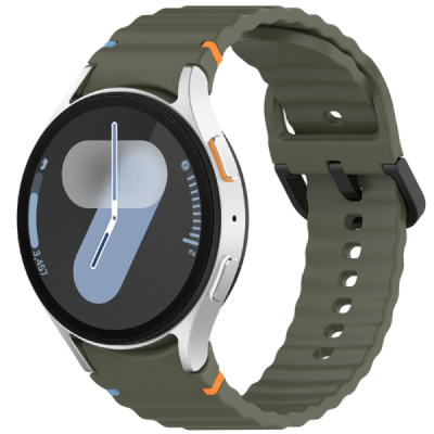 Samsung Galaxy Watch7 44mm / 40mm / Watch FE 40mm / Watch6 40mm / 44mm hard silicone (TPU) green bracelet | Priedai.lt