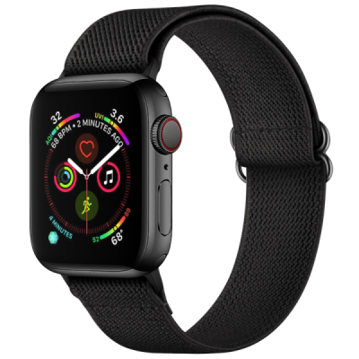 Smart watch Apple Watch Ultra 3 2 1 49mm / Series 11 10 46mm / 9 8 7 45mm / SE3 SE2 SE 6 5 4 44mm / 3 2 1 42mm fabric black brac