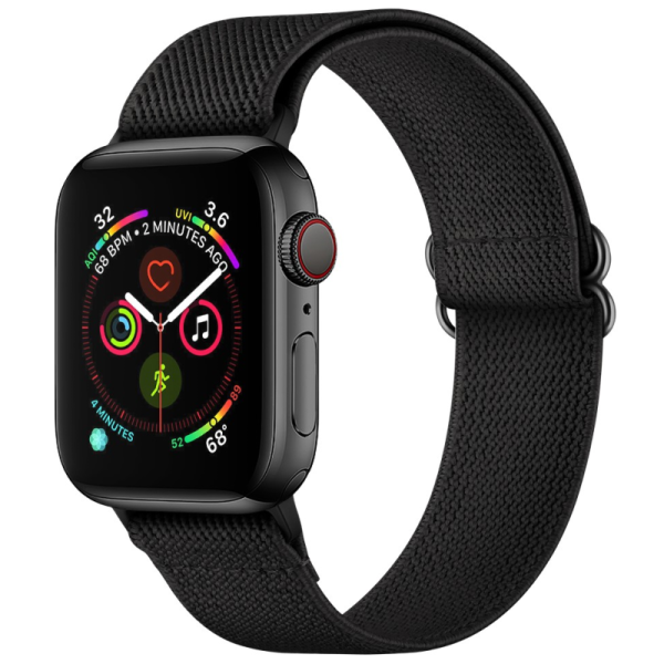 Smart watch hard silicone (TPU) bracelet - black (Apple Watch Ultra 3 2 1 49mm / Series 11 10 46mm / 9 8 7 45mm / SE3 SE2 SE 6