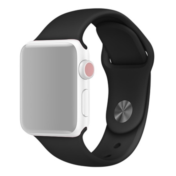 "Strap" Smartwatch hard silicone (TPU) bracelet - black (Apple Watch Ultra 3 2 1 49mm / Series 11 10 46mm / 9 8 7 45mm / SE3