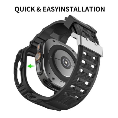 "Biaoge" Samsung Galaxy Watch Ultra 47mm hard silicone (TPU) black bracelet | Priedai.lt