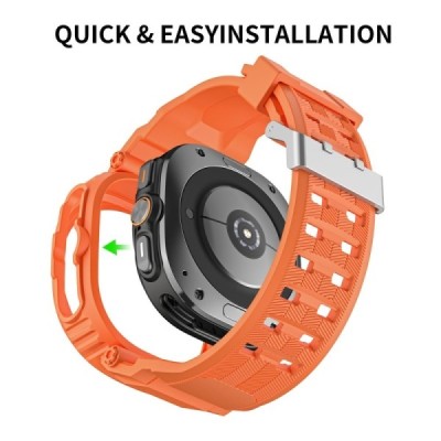 "Biaoge" Samsung Galaxy Watch Ultra 47mm hard silicone (TPU) orange bracelet | Priedai.lt