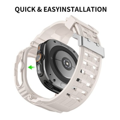 "Biaoge" Samsung Galaxy Watch Ultra 47mm hard silicone (TPU) sand color bracelet | Priedai.lt