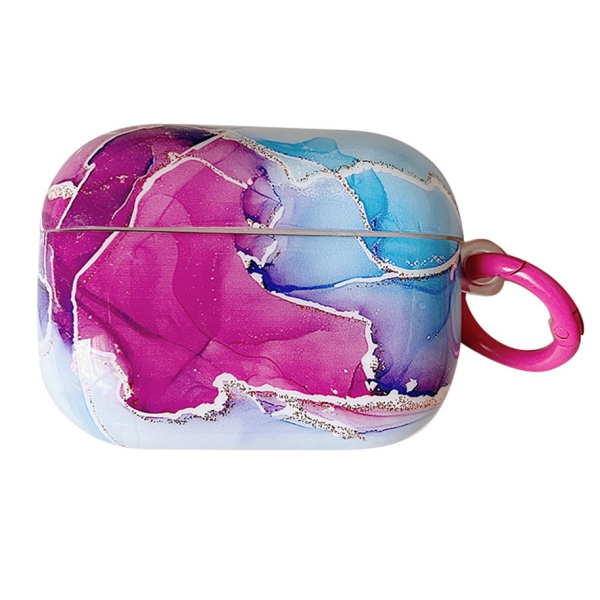"Marble" Plastic headphone case - purple (AirPods Pro 2)