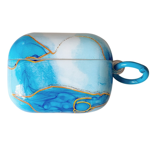 "Marble" Plastic headphone case - Blue (AirPods Pro 2)