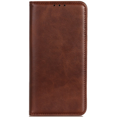 Samsung Galaxy Xcover 7 (G556B) "Split" brown leather flip case - book | Priedai.lt