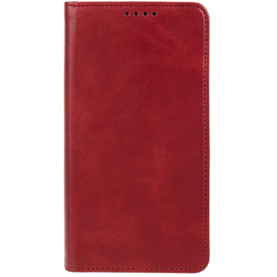 Nothing Phone 2a (2a Plus) "Split" Red leather flip case - book | Priedai.lt