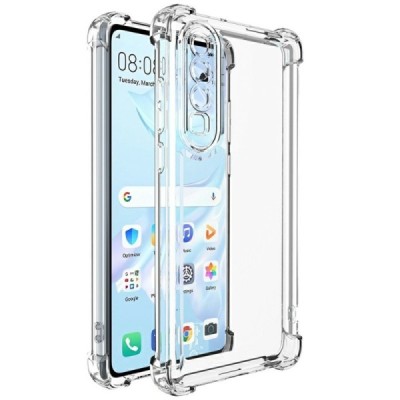 Huawei P30 "Imak" reinforced protection hard silicone TPU clear, transparent case - back | Priedai.lt