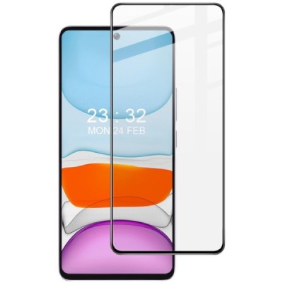 Xiaomi Poco M7 Pro 5G "IMAK" Tempered Glass reinforced protection black full coverage protective screen glass | Priedai.lt
