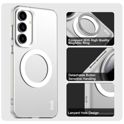 Samsung Galaxy S25 FE "IMAK" Candy MagSafe Hard Silicone TPU Matte Case Cover - white | Priedai.lt