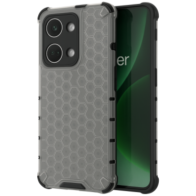 Honeycomb reinforced protection OnePlus Nord 3 gray hard silicone (TPU) and plastic case | Priedai.lt