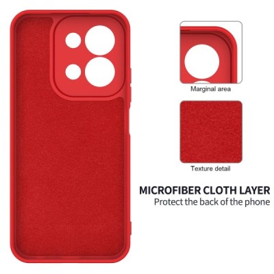 Xiaomi Redmi 15C "Shell" hard liquid silicone (TPU) case red - cover | Priedai.lt