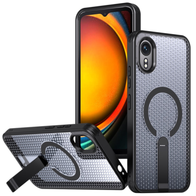 Samsung Galaxy Xcover 7 "HotSpot" MagSafe Kickstand Black Case - Back | Priedai.lt