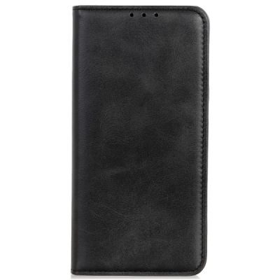 OnePlus 15 "Split" black leather flip case - book | Priedai.lt