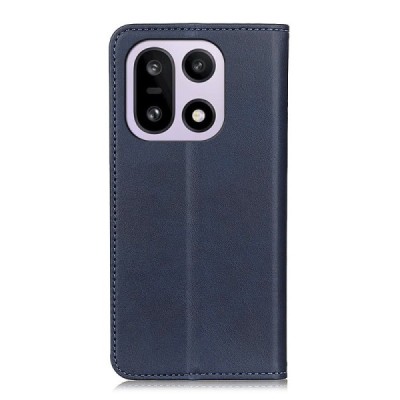 OnePlus 15 "Split" blue leather flip case - book | Priedai.lt