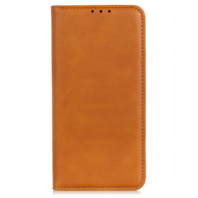OnePlus 15 "Split" light brown leather flip case - book | Priedai.lt