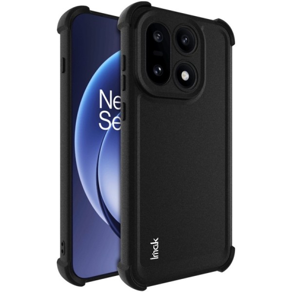 "Imak" reinforced protection hard silicone matte (TPU) case - black (OnePlus 15)