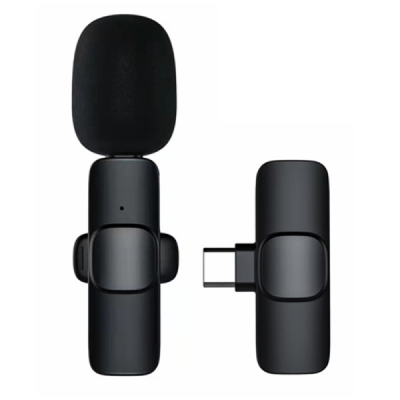 "K1" Mini Microphone - Black (Type-c) | Priedai.LT