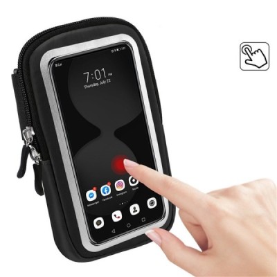"HSK" sports case (armband) - black, universal (XL+ size) | Priedai.lt