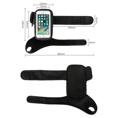 "HSK" sports case (armband) - black, universal (XL+ size) | Priedai.lt