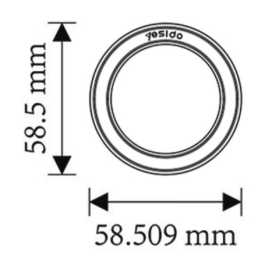 "YESIDO" Metal ring - sticker (for magnetic car holder) black | Priedai.lt