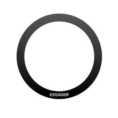 "ESSAGER" Metal rings - stickers (for magnetic car mount) black | Priedai.lt