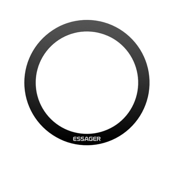 "ESSAGER" Metal rings - stickers (for magnetic car mount) - black