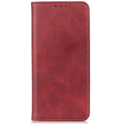 Huawei Honor 400 "Split" red leather flip case - book | Priedai.lt