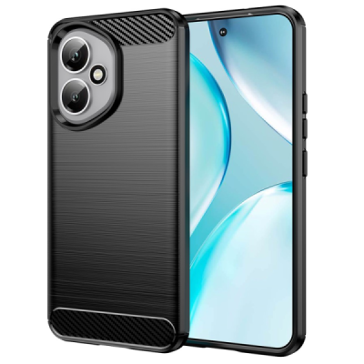 Huawei Honor 400 "Carbon" hard silicone (TPU) black case - cover | Priedai.lt